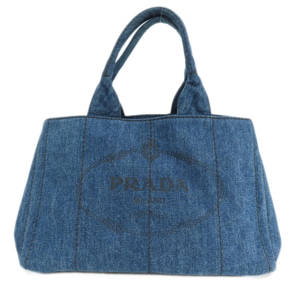 PRADA Handbags - Prada B1877B Canapa Handbag Denim Women's PRADA